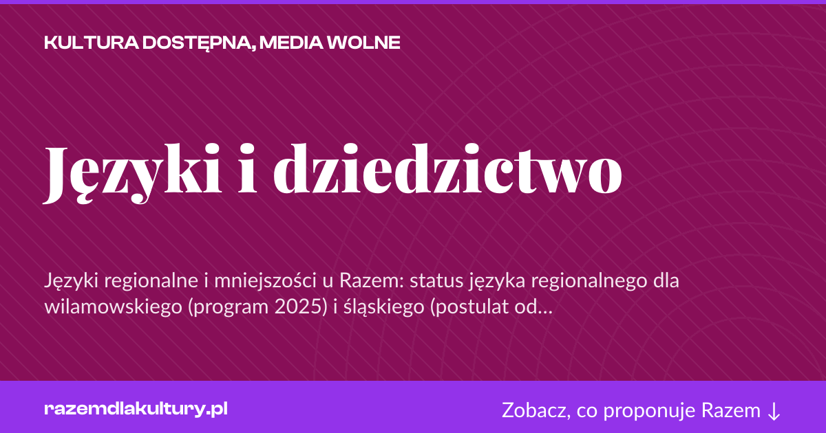 Karta social do udostępnienia: Języki i dziedzictwo