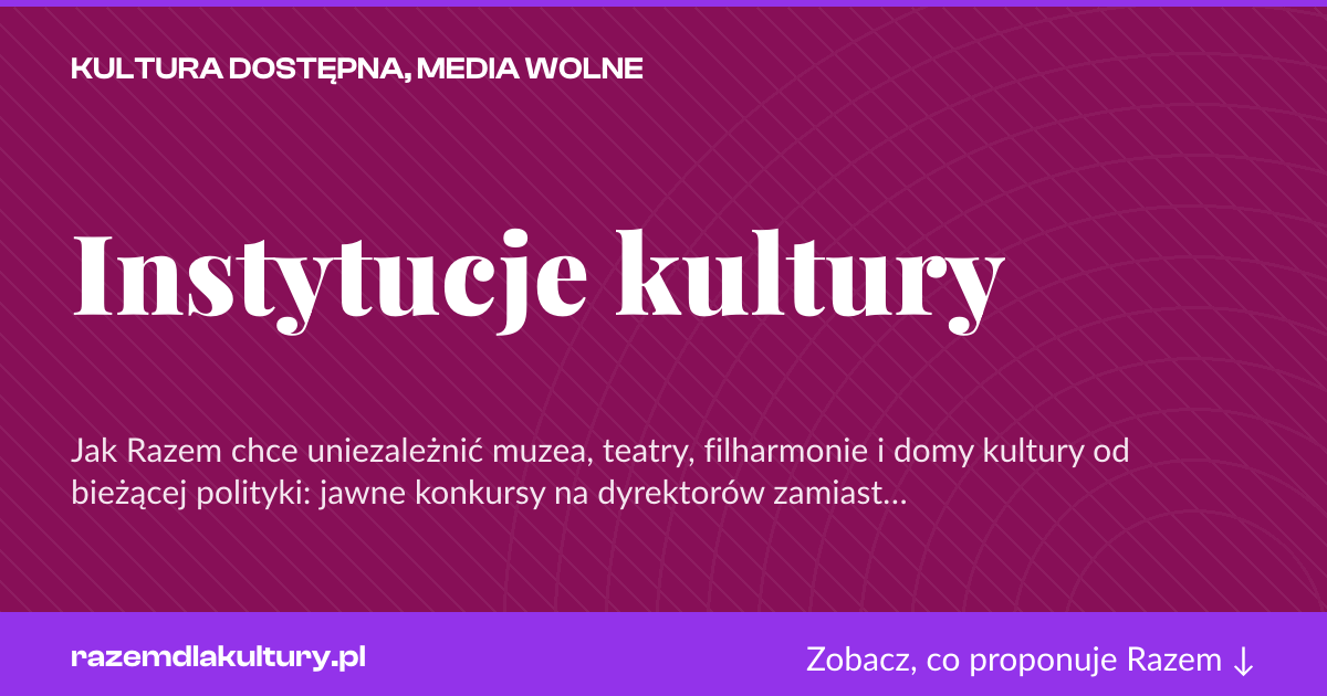 Karta social do udostępnienia: Instytucje kultury